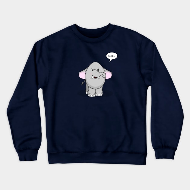 Eggy Elephant Crewneck Sweatshirt by Greylady2016